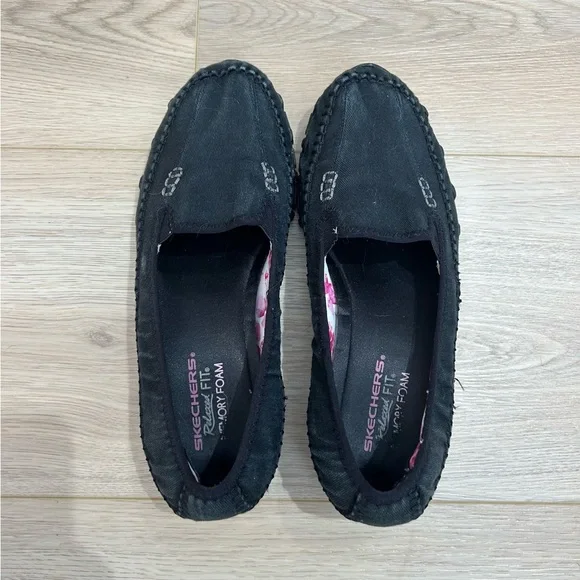 Skechers Shoes Womens Sz 7.5 Jaywalk Slip On Black Comfort Round Toe Wedge - Picture 5 of 10